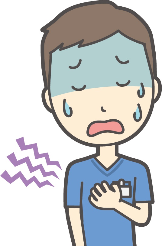 胃が気になる男性