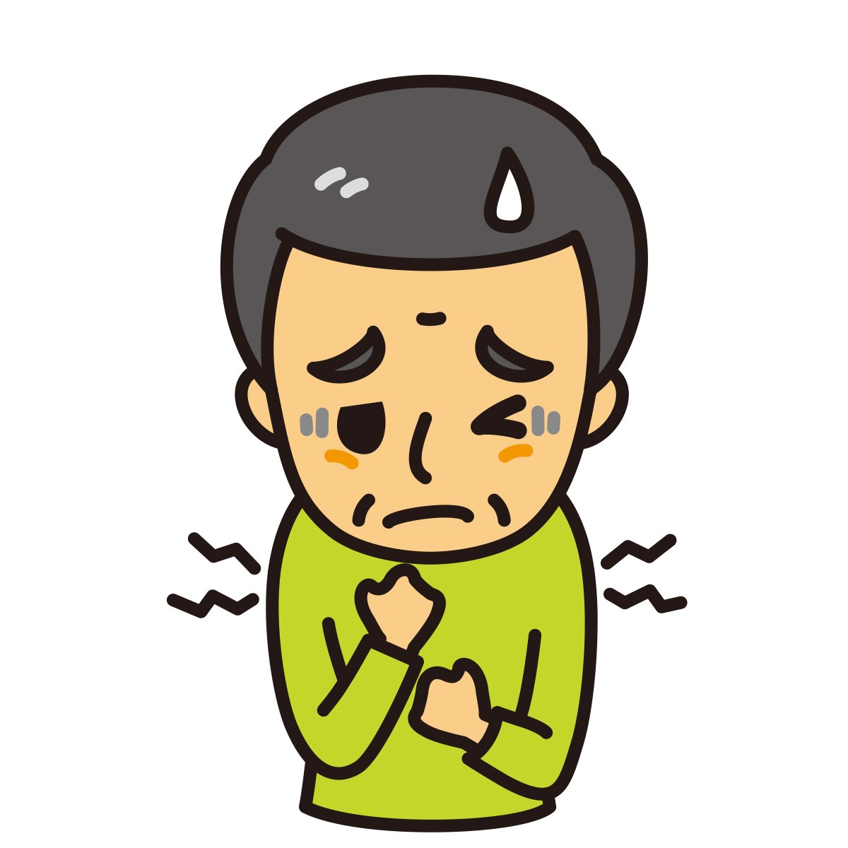 胸が痛い男性のイラスト