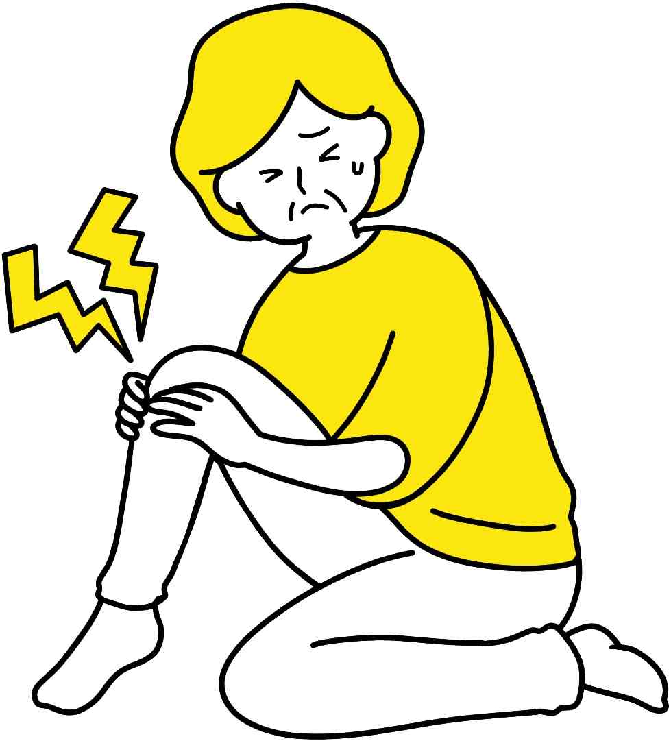 膝が痛い女性のイラスト