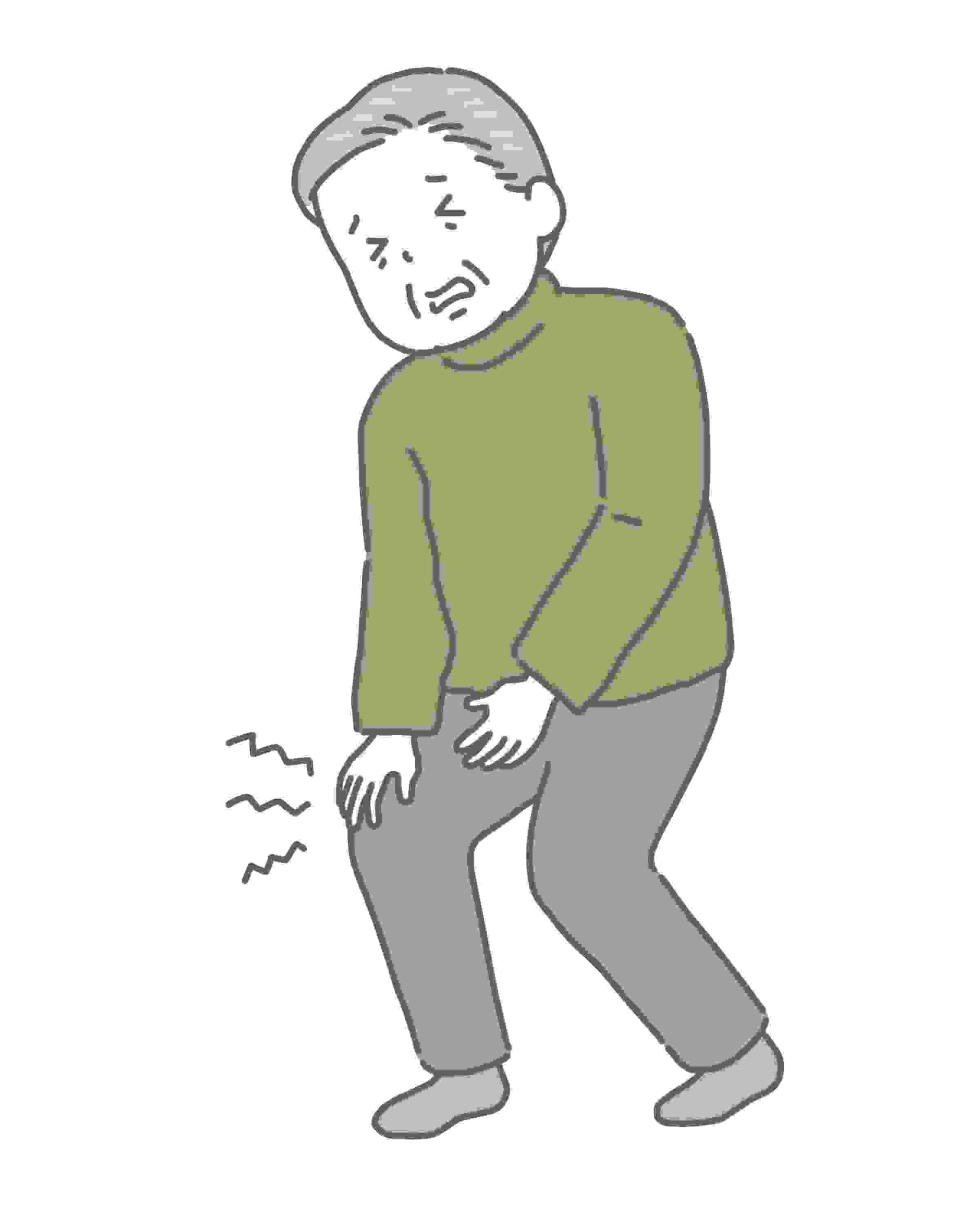膝が痛い男性のイラスト