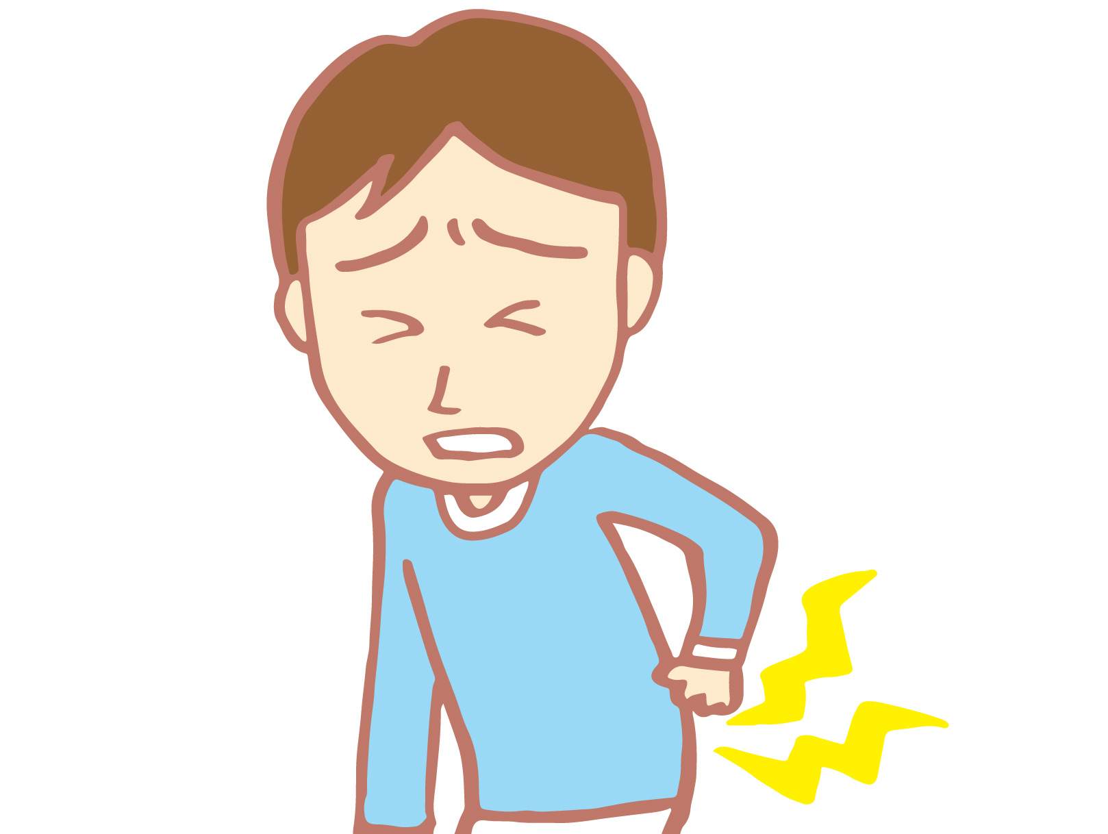 腰が痛い男性のイラスト