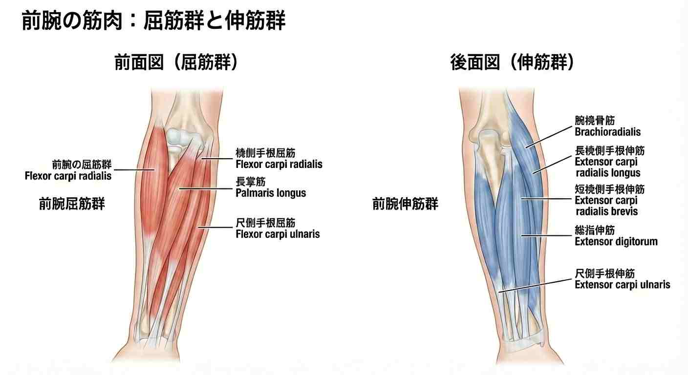腕の筋肉のイラスト