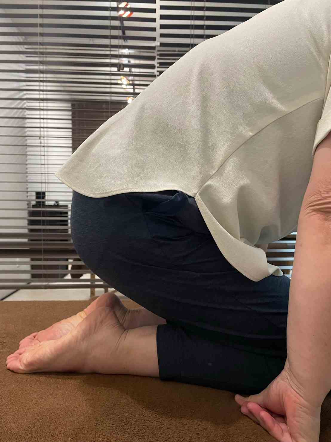 ３回目の施術後の正座の様子