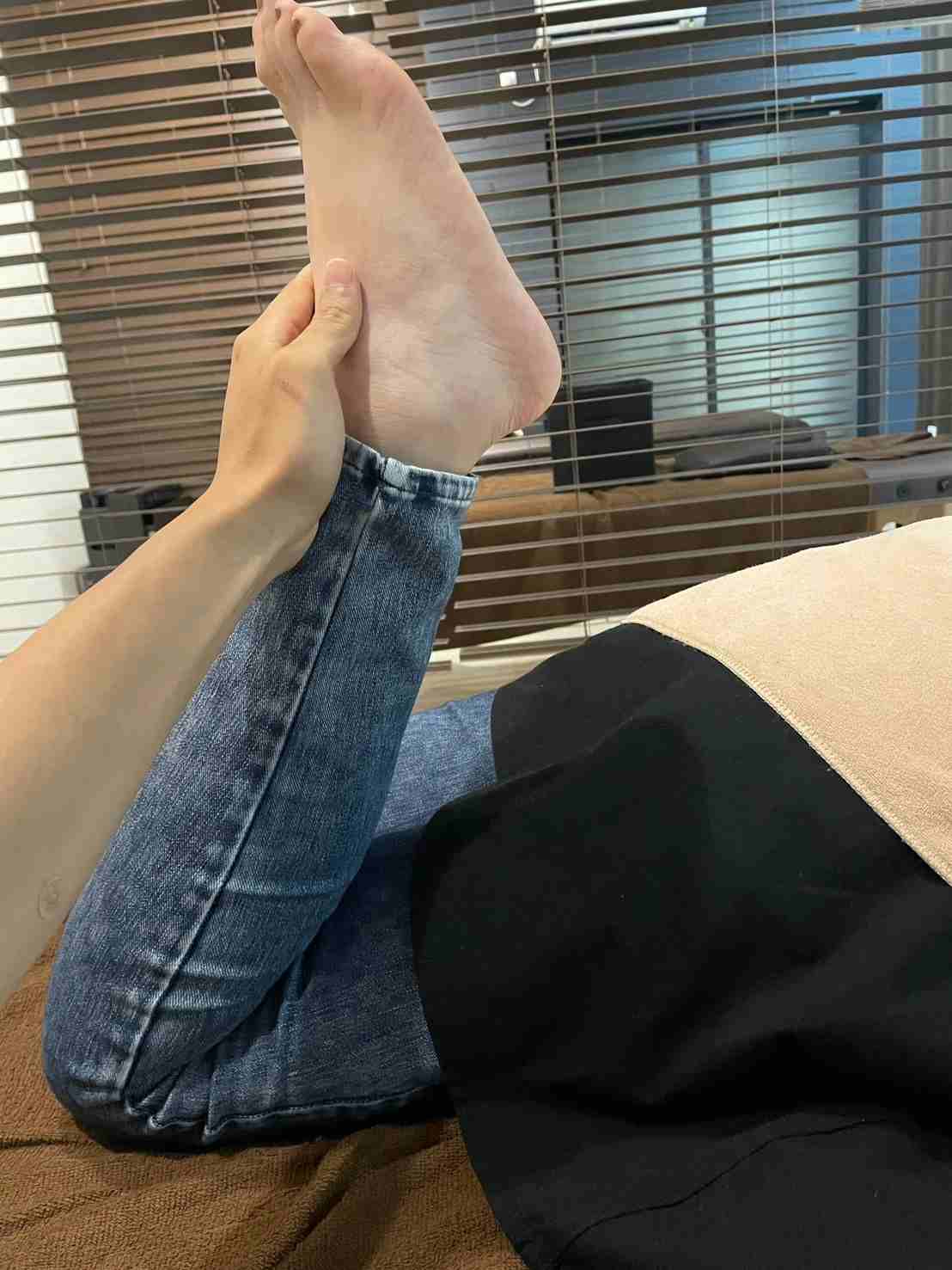 １回目施術後のお客様の膝の可動域の写真